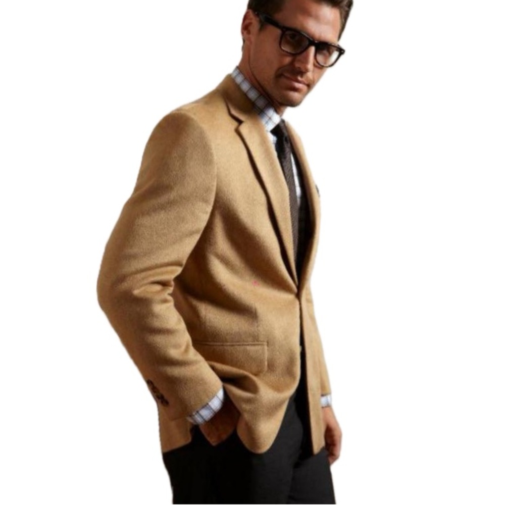 Christopher Hayes, Men's Camel Hair Tan Blazer, size 46R